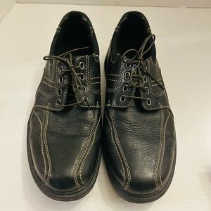 Clarks, Black Leather Shoes Mens